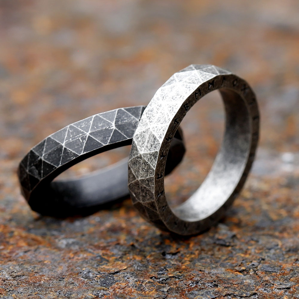 Stainless Steel Viking Rune Ring for Men & Women